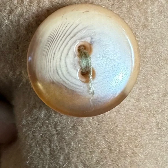 Vintage Julia Klein Wool Camel Tan Longline Trench Winter Neutral Coat Size 12 - Picture 6 of 11